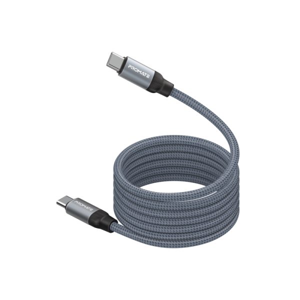 ⁦بروميت Springy كابل USB-C مغناطيسي ذاتي التنظيم، يدعم الشحن السريع بقوة 60 واط ونقل البيانات، بطول 1.2 متر لراحة وتنظيم مثالي⁩ - الصورة ⁦4⁩