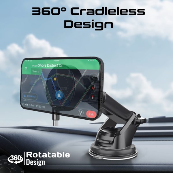 ⁦بروميت MagDrive-R شاحن لاسلكي MagSafe بقوة 15 واط، كابل USB-C قابل للسحب، مغناطيسات N52، دوران 360°، وحماية ذكية من الشحن والسخونة الزائدة⁩ - الصورة ⁦7⁩