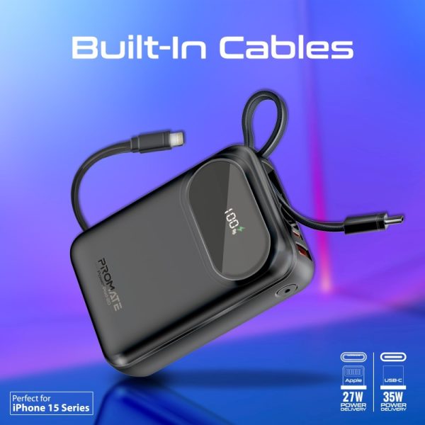 ⁦بروميت PowerPod-20 + PowerPort-25CC عرض بطارية متنقلة باور بنك بسعة 20000 ميلي أمبير مع شاحن جداري بقوة 25 واط⁩ - الصورة ⁦4⁩