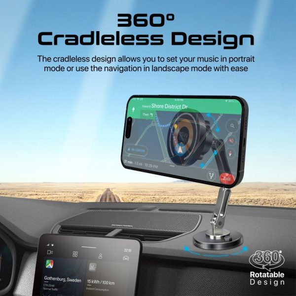 ⁦بروميت Magnus-Qi شاحن لاسلكي MagSafe بقوة 15 واط، بتصميم قابل للطي ودوران 360° لتجربة شحن مرنة وسريعة⁩ - الصورة ⁦7⁩