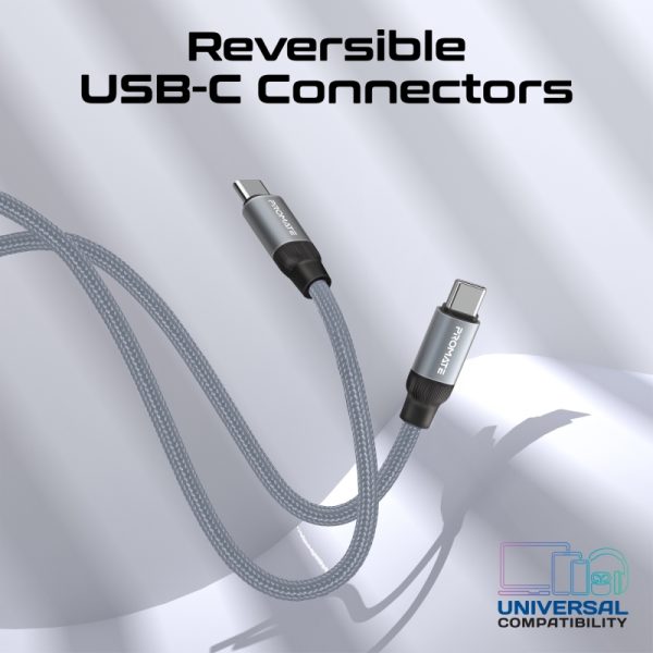 ⁦بروميت Springy كابل USB-C مغناطيسي ذاتي التنظيم، يدعم الشحن السريع بقوة 60 واط ونقل البيانات، بطول 1.2 متر لراحة وتنظيم مثالي⁩ - الصورة ⁦9⁩