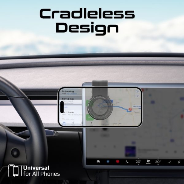 ⁦بروميت LaxMount حامل جوال مغناطيسي متوافق مع MagSafe، دوران 360°، تصميم مرن ومضاد للانزلاق مع حلقة معدنية للتثبيت على الزجاج أو لوحة القيادة⁩ - الصورة ⁦4⁩