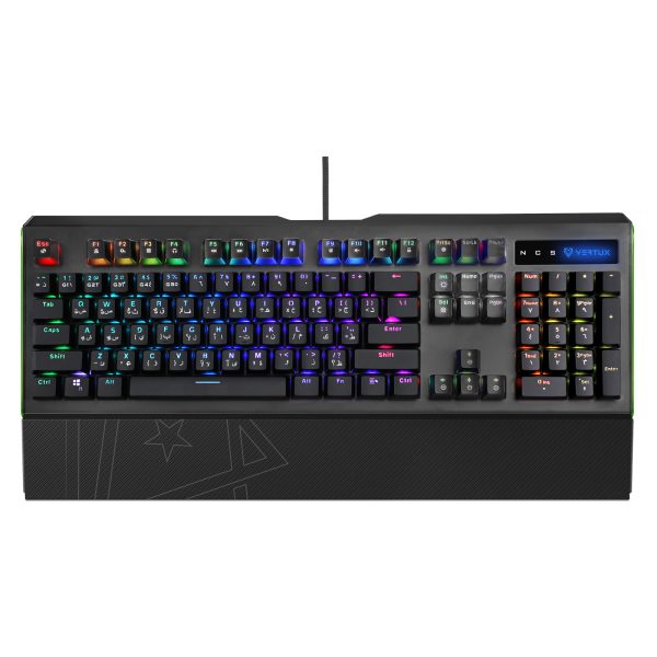 ⁦بروميت Toucan لوحة مفاتيح ألعاب ميكانيكية RGB بـ 104 مفتاح، مسند معصم مغناطيسي، ومخصصة لـ PS5 والكمبيوتر⁩ - الصورة ⁦6⁩