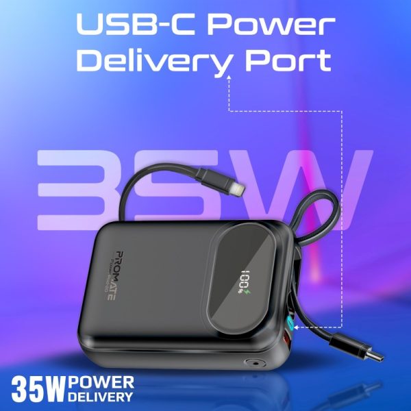 ⁦بروميت PowerPod-20 + PowerPort-25CC عرض بطارية متنقلة باور بنك بسعة 20000 ميلي أمبير مع شاحن جداري بقوة 25 واط⁩ - الصورة ⁦14⁩