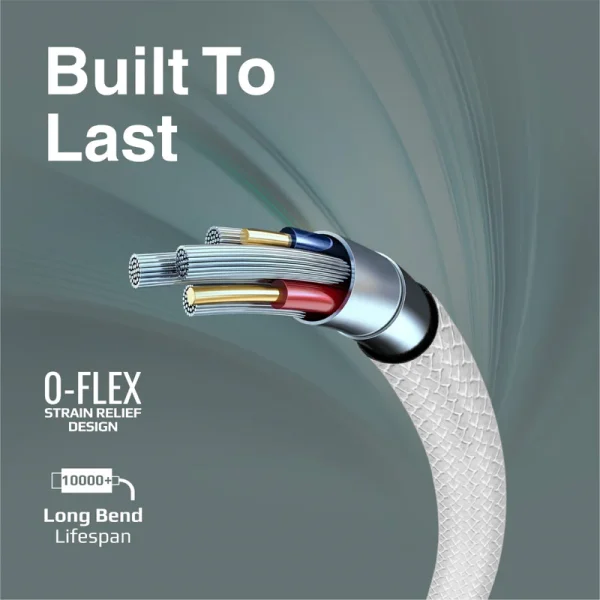 ⁦بروميت XCord-AC كابل شحن USB-A إلى USB-C بسرعة 480Mbps، مقاوم للتشابك، وعمر 10,000 انحناء⁩ - الصورة ⁦4⁩