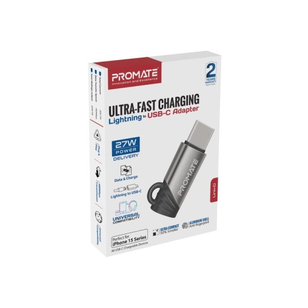 ⁦بروميت Link-CI محول لايتنينغ إلى USB-C يدعم الشحن ونقل البيانات، لتوصيل سهل ومريح بين أجهزتك المختلفة⁩ - الصورة ⁦3⁩