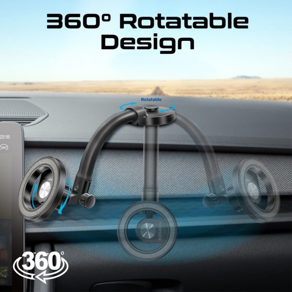 ⁦بروميت MagHoop-GN حامل جوال مغناطيسي متوافق مع MagSafe، دوران 360°، حلقة معدنية وتصميم مرن مضاد للانزلاق للقيادة الآمنة⁩ - الصورة ⁦4⁩
