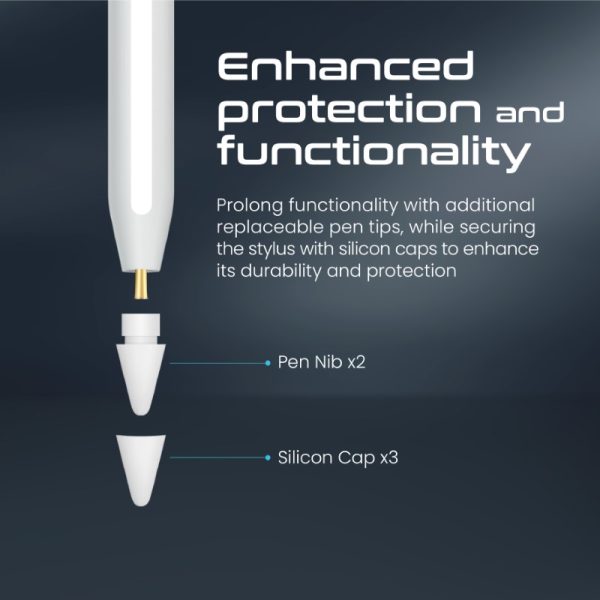 ⁦بروميت Quill-2 قلم آيباد لاسلكي عالي الدقة بطارية 11 ساعة مع ميزات التعرف على الإمالة والسكون التلقائي⁩ - الصورة ⁦3⁩