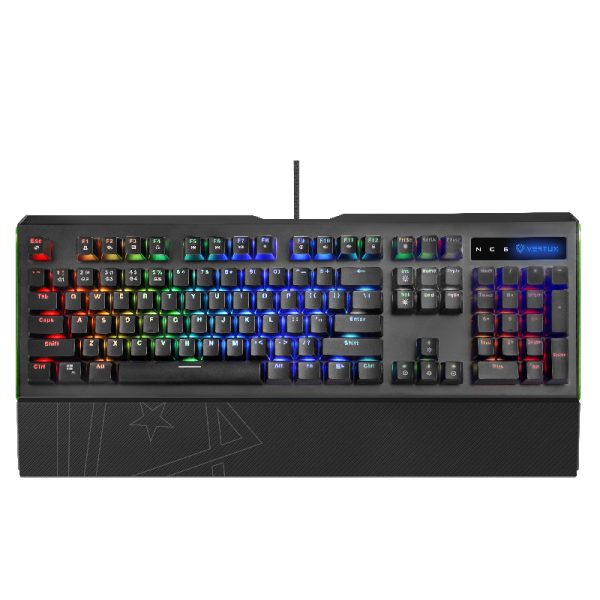 بروميت Toucan لوحة مفاتيح ألعاب ميكانيكية RGB بـ 104 مفتاح، مسند معصم مغناطيسي، ومخصصة لـ PS5 والكمبيوتر