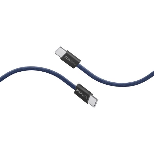 ⁦بروميت EcoLine-CC120 كابل USB-C فائق السرعة بقوة 60 واط، بطول 1.2 متر، مصنوع من قماش مضفر متين، يدعم الشحن السريع ونقل البيانات، ويتحمل أكثر من 25000 انحناءة⁩ - الصورة ⁦3⁩