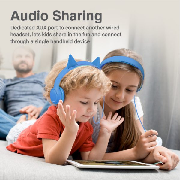 ⁦بروميت Simba سماعة رأس سلكية للأطفال بتقنية SafeAudio™‎ عالية الدقة،  صوت آمن يبلغ 85 ديسيبل⁩ - الصورة ⁦2⁩