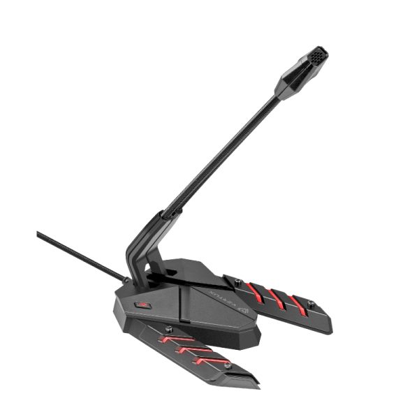 بروميت Streamer-3 ميكروفون الألعاب Vertux USB ميكروفون مرن عالي الكثافة مضاد للاهتزاز، إضاءة خلفية LED متعددة الألوان