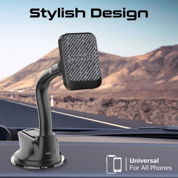 ⁦بروميت MagMount-Pro حامل هاتف مغناطيسي للسيارة بذراع مرن قابل للدوران 360°، مغناطيس N52، وقبضة مقاومة للانزلاق⁩ - الصورة ⁦5⁩