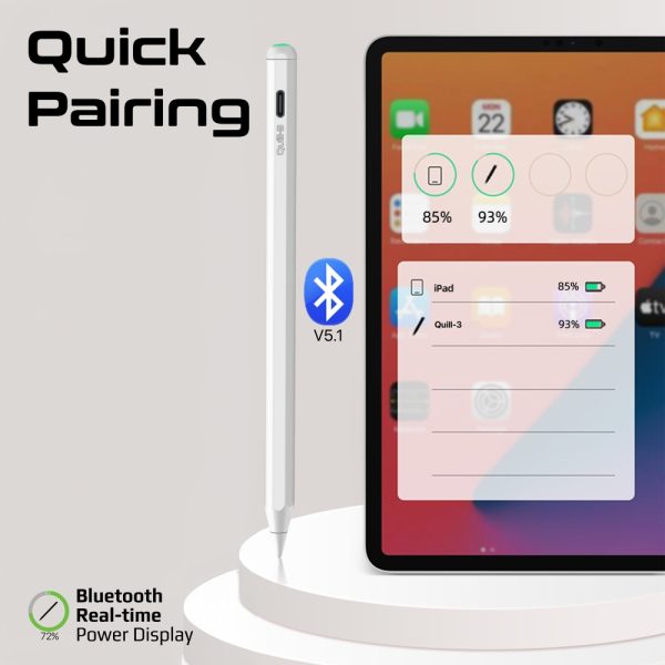 ⁦بروميت Quill-3 قلم للآيباد مع مزايا التعرف على البصمة وحركة اليد وشحن لاسلكي راس قابل للاستبدال⁩ - الصورة ⁦5⁩