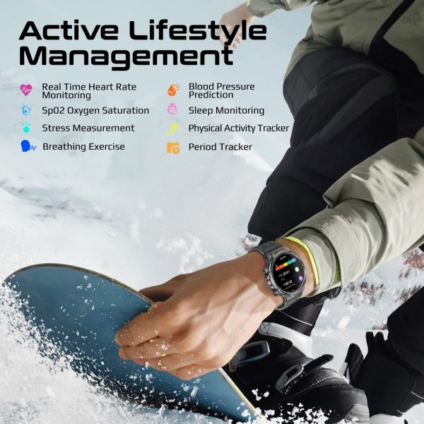 ⁦بروميت XWatch-R20 ساعة ذكية رياضية مع مستشعرات صحية متقدمة⁩ - الصورة ⁦2⁩