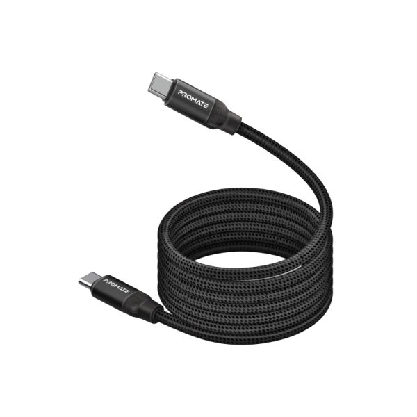⁦بروميت Springy كابل USB-C مغناطيسي ذاتي التنظيم، يدعم الشحن السريع بقوة 60 واط ونقل البيانات، بطول 1.2 متر لراحة وتنظيم مثالي⁩ - الصورة ⁦2⁩