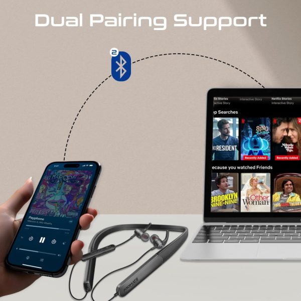 ⁦بروميت Leap-200H سماعات أذن لاسلكية بتقنية ENC، بلوتوث 5.4، تصميم رياضي، ووقت تشغيل حتى 200 ساعة⁩ - الصورة ⁦7⁩