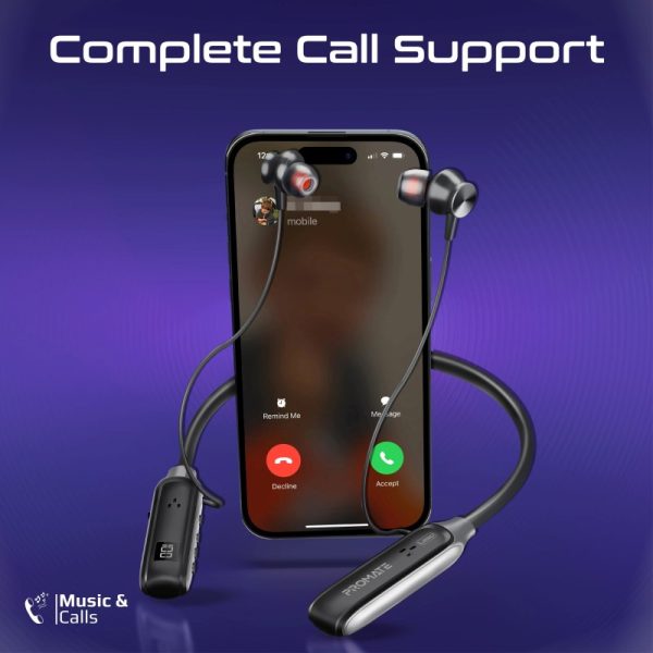 ⁦بروميت Leap سماعات أذن لاسلكية ديناميكية بوقت تشغيل 150 ساعة، تحكم مدمج، وشاشة LCD لحالة البطارية⁩ - الصورة ⁦7⁩