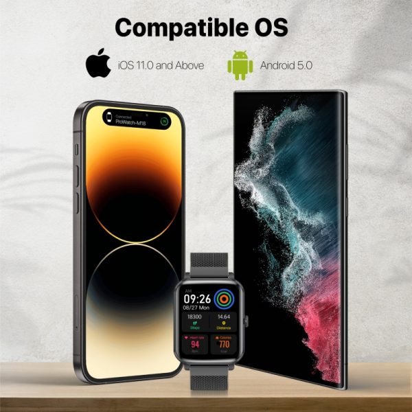 ⁦بروميت ProWatch-M18 ساعة ذكية رياضية مع مستشعرات صحية متقدمة⁩ - الصورة ⁦2⁩