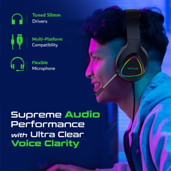 ⁦بروميت VertuKit مجموعة ألعاب 4 في 1 تضم لوحة مفاتيح، ماوس، سماعة، ولوحة ماوس RGB للاعبين المحترفين⁩ - الصورة ⁦5⁩