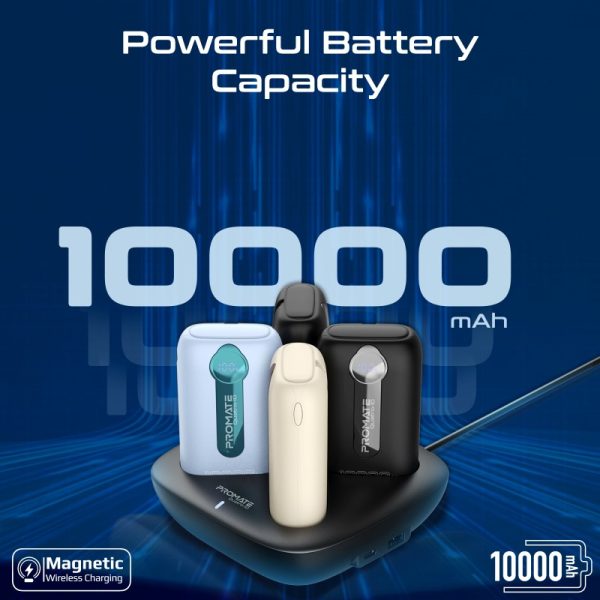 ⁦بروميت Quatro-10 مجموعة بطاريات متنقلة باور بنك 4 قطع مع قاعدة شحن بسعة 10000 ميلي أمبير⁩ - الصورة ⁦5⁩