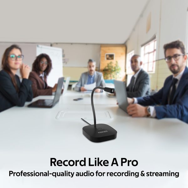 ⁦بروميت ProMic-1 ميكروفون USB بتصميم منحني مريح، مزود بزر كتم الصوت وحامل قابل للتعديل⁩ - الصورة ⁦2⁩