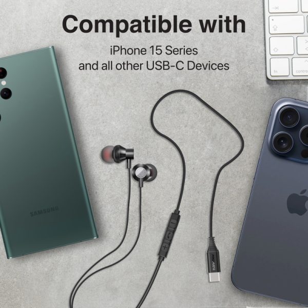 ⁦بروميت Silken-C سماعات ستيريو سلكية داخل الأذن، منفذ USB-C، تصميم مريح وملائم⁩ - الصورة ⁦9⁩
