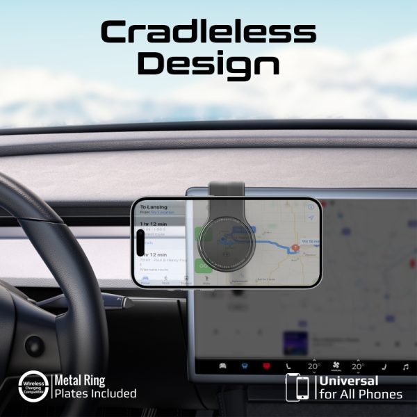 ⁦بروميت LaxMount-15W شاحن سيارة لاسلكي MagSafe بقوة 15 واط، بذراع مرن ومغناطيس قوي، دوران 360° وحماية من الشحن الزائد⁩ - الصورة ⁦6⁩