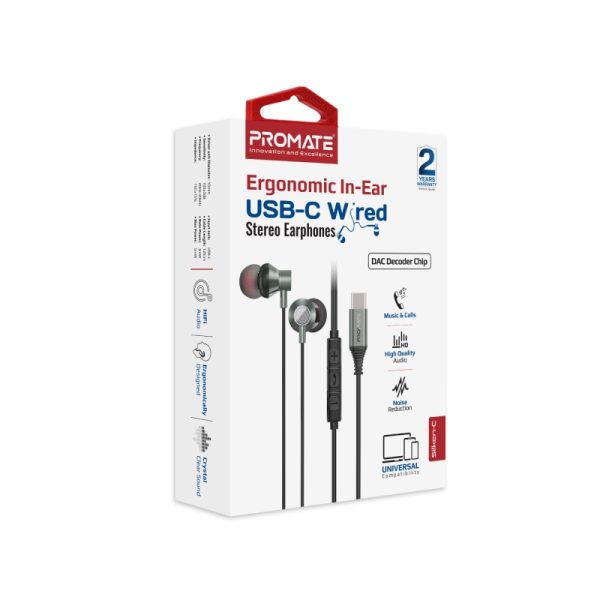 ⁦بروميت Silken-C سماعات ستيريو سلكية داخل الأذن، منفذ USB-C، تصميم مريح وملائم⁩ - الصورة ⁦10⁩