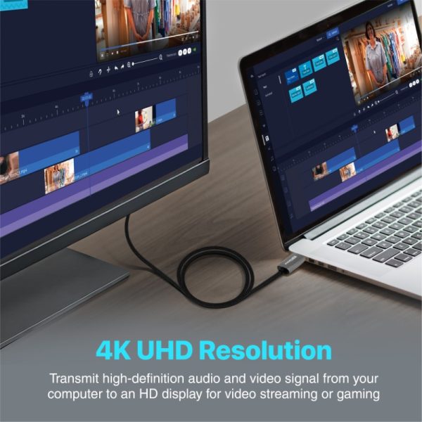⁦بروميت ProLink-DP200 كابل DisplayPort بدقة 4K@60Hz، لبث فيديو وألعاب بوضوح، بطول 2 متر⁩ - الصورة ⁦4⁩