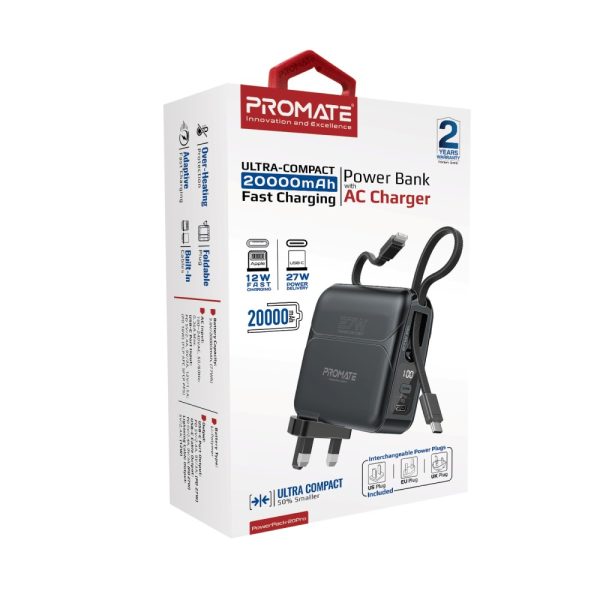 ⁦بروميت PowerPack-20Pro بطارية متنقلة باور بنك بسعة 20000 ميلي أمبير⁩ - الصورة ⁦3⁩