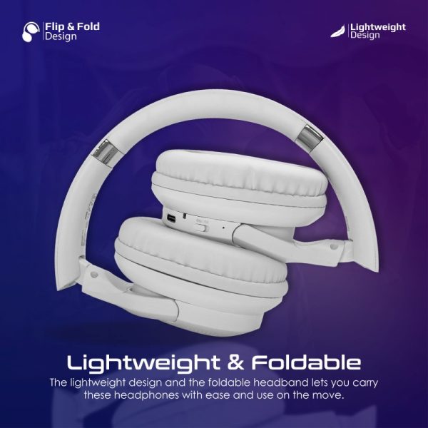 ⁦بروميت LaBoca-Pro سماعات رأس لاسلكية عالية الدقة، تصميم قابل للطي، تشغيل حتى 24 ساعة، ودعم وضع AUX⁩ - الصورة ⁦6⁩