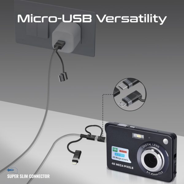 ⁦بروميت PentaPower كابل 6 في 1 للشحن ونقل البيانات، بقدرة 60 واط، يضم موصلات USB-C، لايتنينغ، وMicro-USB لتوصيل متعدد بكفاءة عالية⁩ - الصورة ⁦5⁩