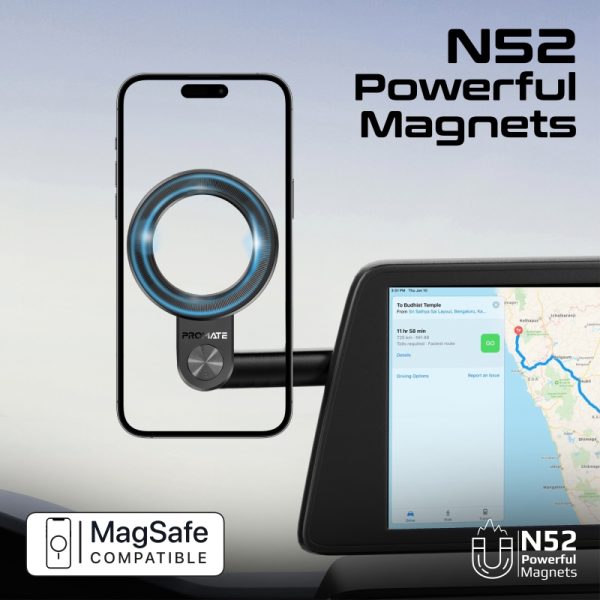 ⁦بروميت MagHoop-GN حامل جوال مغناطيسي متوافق مع MagSafe، دوران 360°، حلقة معدنية وتصميم مرن مضاد للانزلاق للقيادة الآمنة⁩ - الصورة ⁦6⁩