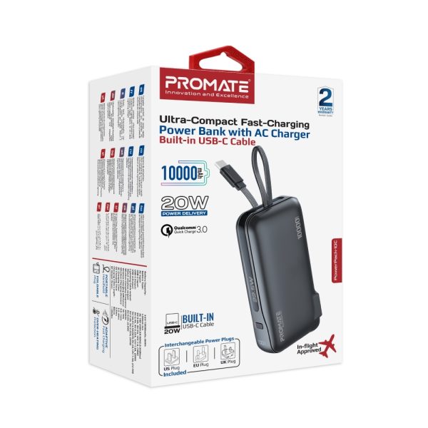 ⁦بروميت PowerPack-10C بطارية متنقلة باور بنك بسعة 10000 ميلي أمبير⁩ - الصورة ⁦5⁩
