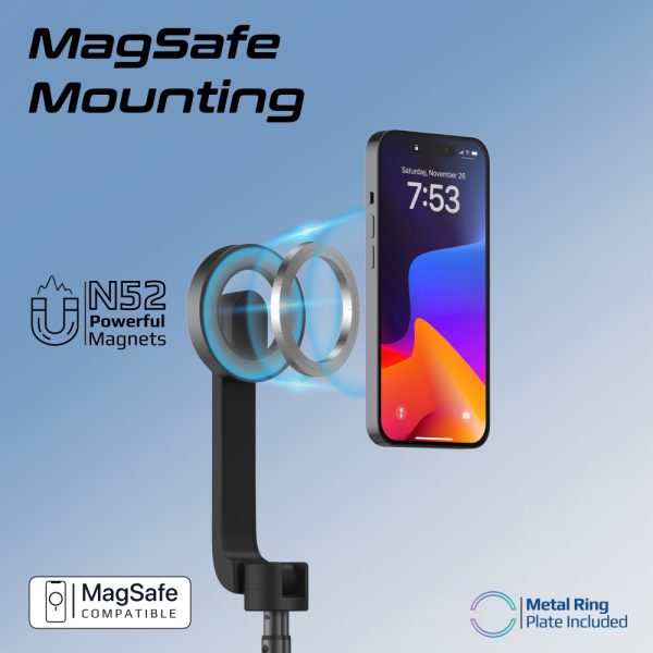 ⁦بروميت MagStick-Pro عصا سيلفي مع قاعدة ثلاثية القوائم دعم تقنية ماج سيف تحكم عن بعد قابل لإعادة الشحن⁩ - الصورة ⁦6⁩