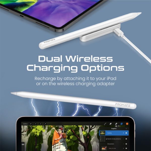 ⁦بروميت Quill-2 قلم آيباد لاسلكي عالي الدقة بطارية 11 ساعة مع ميزات التعرف على الإمالة والسكون التلقائي⁩ - الصورة ⁦9⁩