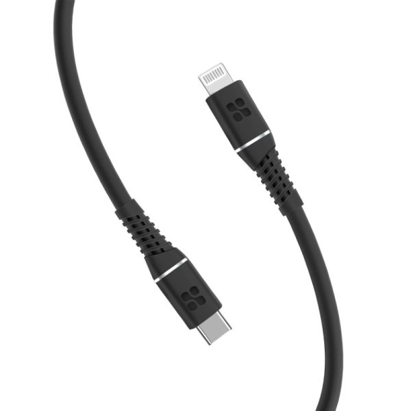 ⁦بروميت PowerLine-Ci120 كابل USB-C إلى لايتنينغ معتمد من Apple MFi، بقدرة 20 واط، بطول 1.2 متر، سيليكون ناعم ومتين يتحمل أكثر من 25000 انحناءة لشحن مريح وموثوق⁩ - الصورة ⁦2⁩