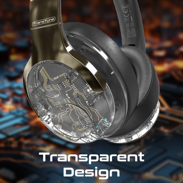 ⁦بروميت TransTune سماعات رأس لاسلكية متطورة مع تقنية إلغاء الضوضاء وإضاءة RGB ووقت تشغيل 40 ساعة⁩ - الصورة ⁦5⁩