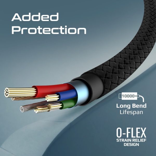 ⁦بروميت XCORD-AI200 كابل USB-A إلى لايتنينغ بقوة 10 واط، سرعة نقل 480Mbps، بطول 200 سم، سيليكون مضاد للتشابك، ومتين حتى 10,000 انحناءة⁩ - الصورة ⁦4⁩