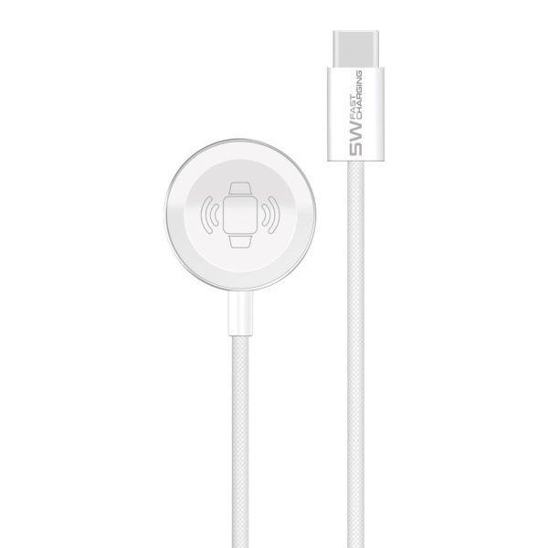 بروميت WatchLink-C كابل شحن USB-C إلى ساعة أبل، بقوة 5 واط، بطول 1.2 متر، مضفر ومتين لشحن سريع وآمن