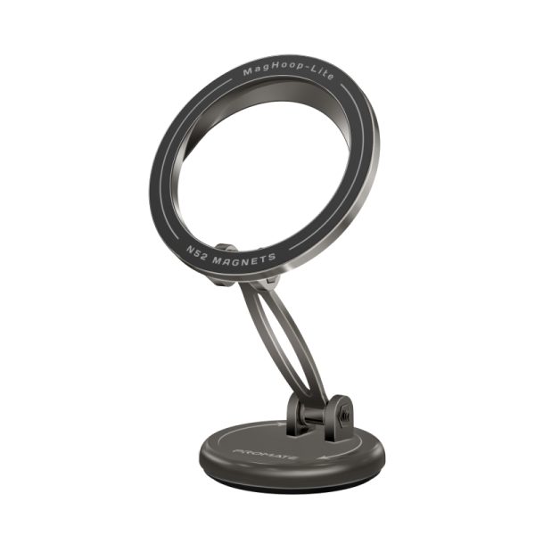 ⁦بروميت MagHoop-Lite حامل جوال MagSafe بتصميم مضاد للانزلاق، دوران 360°، ارتفاع قابل للتعديل، وحلقة معدنية مرفقة⁩ - الصورة ⁦2⁩