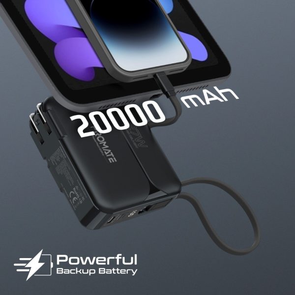 ⁦بروميت PowerPack-20Pro بطارية متنقلة باور بنك بسعة 20000 ميلي أمبير⁩ - الصورة ⁦4⁩