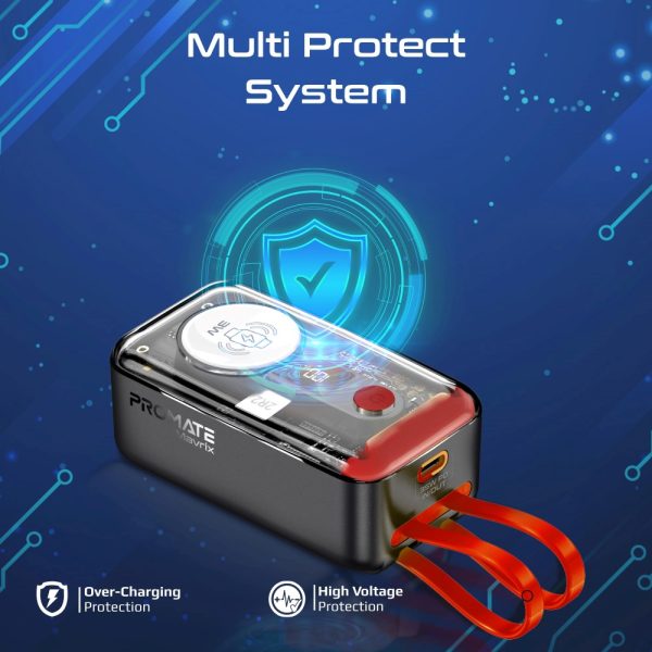 ⁦بروميت Mavrix + Mavrix-20 عرض 2 بطاريات متنقلة باور بنك مع شاحن للساعات الذكية بسعة 20000 و 10000 ميلي أمبير⁩ - الصورة ⁦16⁩