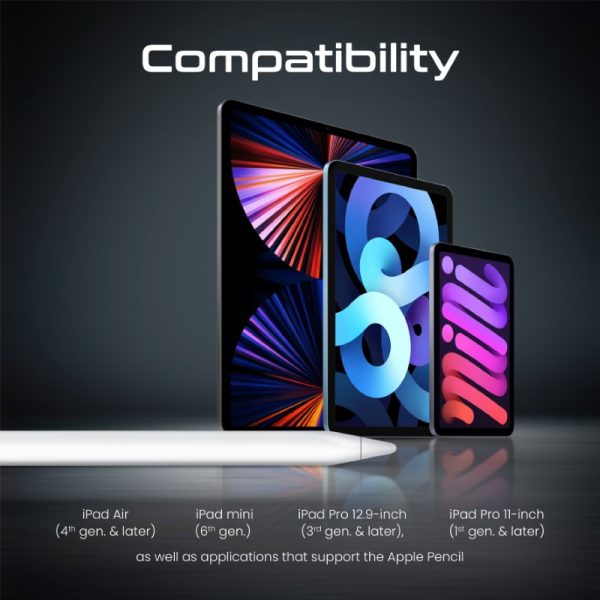⁦بروميت Quill-2 قلم آيباد لاسلكي عالي الدقة بطارية 11 ساعة مع ميزات التعرف على الإمالة والسكون التلقائي⁩ - الصورة ⁦8⁩
