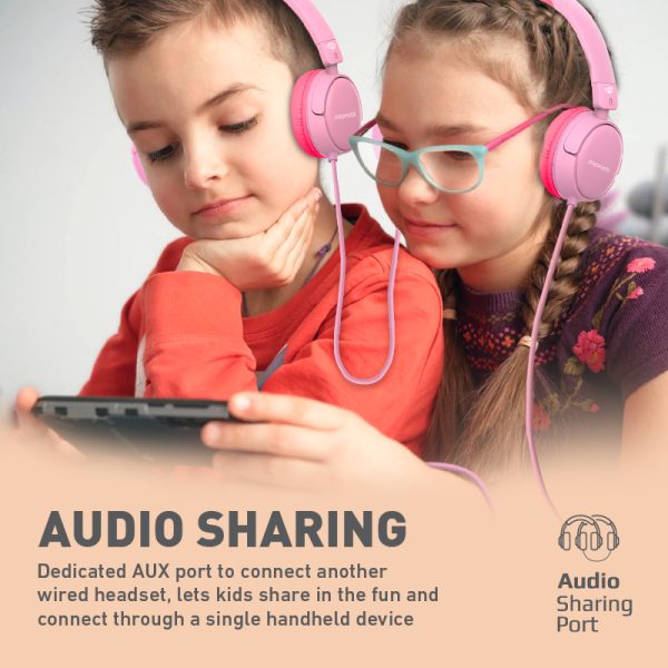 ⁦بروميت Jewel سماعة رأس سلكية للأطفال بتصميم آذان قطة، صوت KidSafe 85–95 ديسيبل، ميكروفون مدمج، وقابلة للطي والمشاركة⁩ - الصورة ⁦16⁩