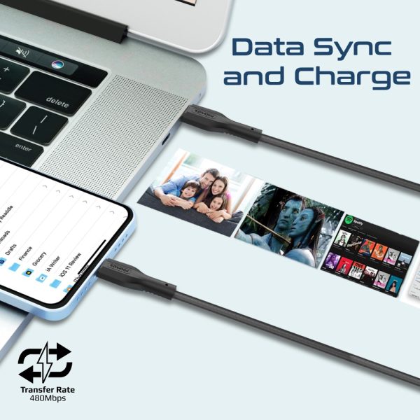 ⁦بروميت CableKit-Ci مجموعة كيابل USB-C إلى لايتنينغ بقدرة 27 واط، بأطوال متعددة، مقاومة للتشابك وتتحمل أكثر من 25000 انحناءة⁩ - الصورة ⁦7⁩