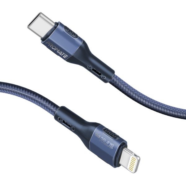 ⁦بروميت FletchLink-Ci كابل USB-C إلى لايتنينغ بقوة 27 واط، متين وموثوق لشحن سريع وأداء ممتاز لأجهزة Apple⁩ - الصورة ⁦4⁩