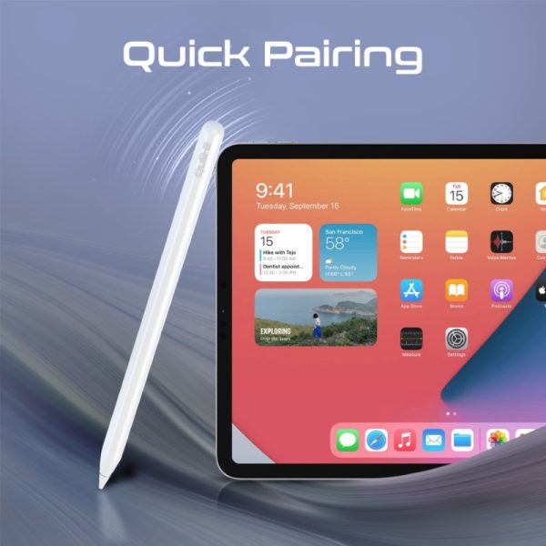 ⁦بروميت Quill-2 قلم آيباد لاسلكي عالي الدقة بطارية 11 ساعة مع ميزات التعرف على الإمالة والسكون التلقائي⁩ - الصورة ⁦6⁩