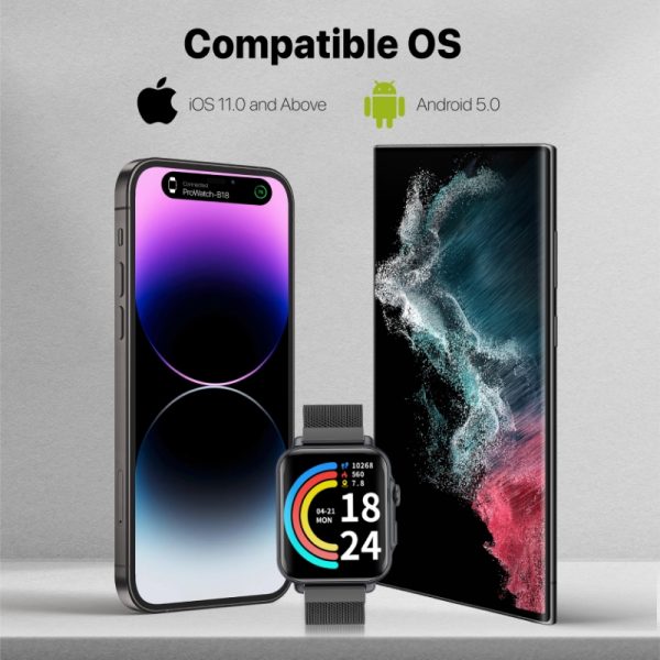 ⁦بروميت ProWatch-B18 ساعة ذكية رياضية مع مستشعرات صحية متقدمة⁩ - الصورة ⁦10⁩